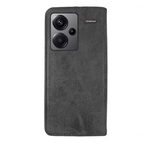 Max Power Digital Hülle für Xiaomi Redmi Note 13 Pro Plus Handyhülle Leder Klappbar Handytasche Schutzhülle Klapphülle mit 3 Kartenfach Handy Tasche Book Cover Flip Case Wallet (Schwarz) von Max Power Digital