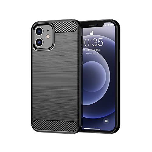 Max Power Digital Hülle für iPhone 12 Mini Carbon Cover Schutzhülle Handyhülle Silikon Case Stoßfest Kratzfeste Schutzhülle Schwarz Cover Shock [Kabellose Aufladung Kompatibel] (iPhone 12 Mini) von Max Power Digital