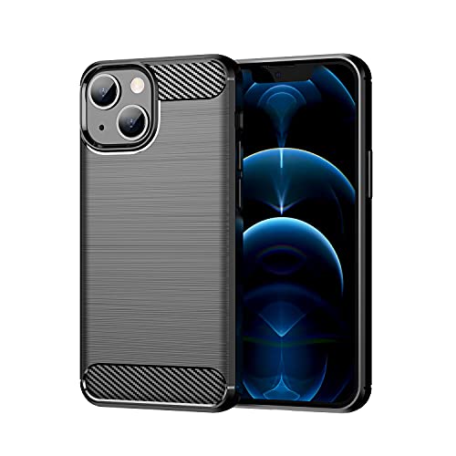 Max Power Digital Hülle für iPhone 13 Carbon Cover Schutzhülle Handyhülle Silikon Case Stoßfest Kratzfeste Schutzhülle Schwarz Cover Shock [Kabellose Aufladung Kompatibel] (iPhone 13) von Max Power Digital
