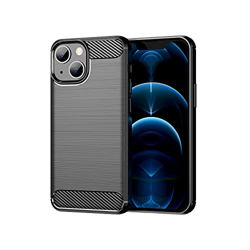Max Power Digital Hülle für iPhone 13 Mini Carbon Cover Schutzhülle Handyhülle Silikon Case Stoßfest Kratzfeste Schutzhülle Schwarz Cover Shock [Kabellose Aufladung Kompatibel] (iPhone 13 Mini) von Max Power Digital