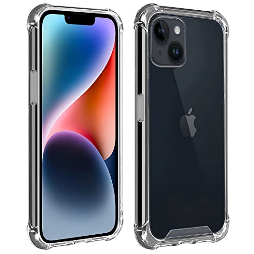 Max Power Digital Hülle für iPhone 14 Plus Klarsicht-Silikongehäuse mit Verstärkten Ecken Flexible Anti-Schock Silikonhülle Durchsichtig (iPhone 14 Plus, Transparent) von Max Power Digital