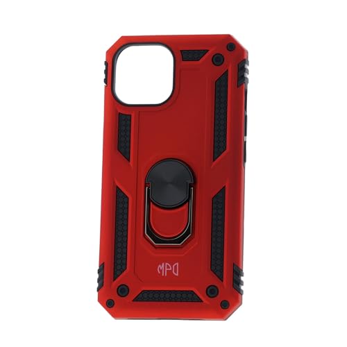 Max Power Digital Hülle für iPhone 15 Plus Standfunktion Drehbar Ringhalter 360 Grad Case Cover Magnet Bumper Handyhülle Outdoor Hart Hardcase Mit Ring (iPhone 15 Plus, Rot) von Max Power Digital