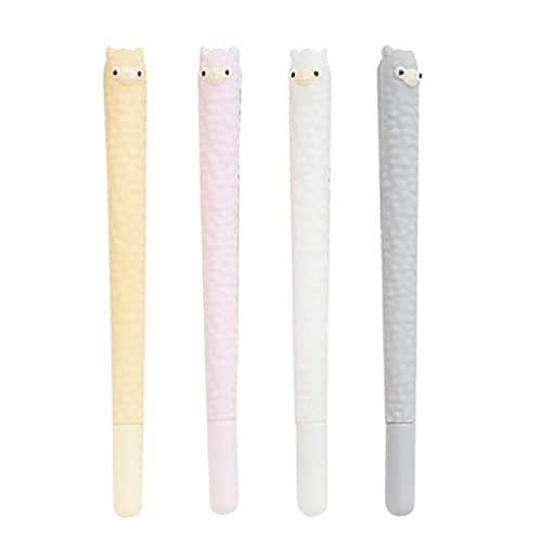 4pack niedlichen Cartoon niedliche Alpaka -Form Gel Stift Schreiben Stifte für Schüler Geschenkgeburtstagsgeschenk -Schulpreis -Test Signatur 4 PCs niedliche Alpaka -Formgel Rollerball -Stift Kawaii von Max-Tonsen