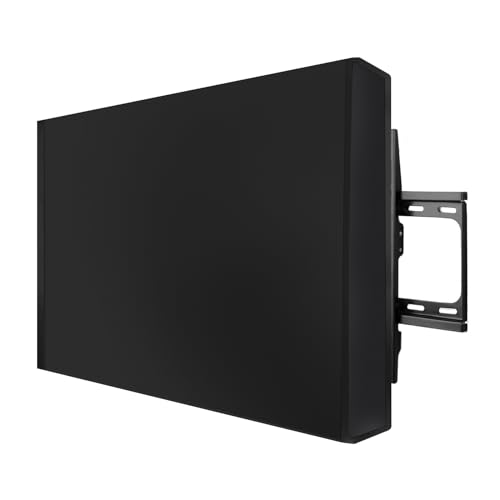 MaxAwe 55" - 58" TV Abdeckung Outdoor, 54 x 35 x 5 Zoll (137 x 89 x 14cm) TV-Abdeckung für den Außenbereich, Wetterfest Universal Displayschutzfolie Schwarz von MaxAwe