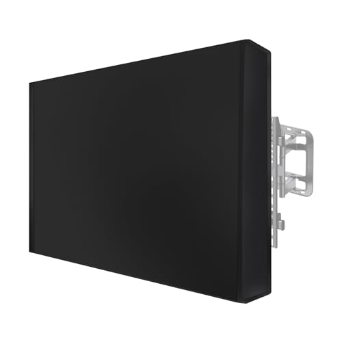MaxAwe 60" - 63" TV Abdeckung Outdoor, 58 x 37 x 5 Zoll (148 x 95 x 14 cm) TV-Abdeckung für den Außenbereich, Wetterfest Universal Displayschutzfolie Schwarz von MaxAwe