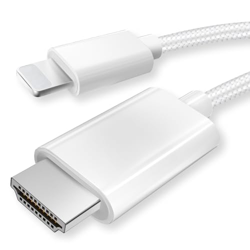 MaxRenard iPhone zu HDMI Kabel iPad zu HDMI Kabel 1080P Full HD Display TV Kabel für iPhone 14 13 12 11 iPad auf HDTV Monitor Projektor Digital TV Adapter Sync Screen Connector Plug & Play MaxRenard iPhone zu HDMI Kabel iPad zu HDMI Kabel 1080P Full HD Display TV Kabel für iPhone 14 13 12 11 iPad auf HDTV Monitor Projektor Digital TV Adapter Sync Screen Connector Plug & Play von MaxRenard