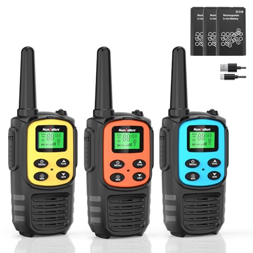 MaxTalker MT10 Walkie Talkie Aufladbar für Erwachsene Kinder Funkgeräte, 1200mAh Li-Ion Batterie, USB-C Kabel, LED Taschenlampe, VOX Funkgeräte für Wandern und Camping,3er Set MaxTalker MT10 Walkie Talkie Aufladbar für Erwachsene Kinder Funkgeräte, 1200mAh Li-Ion Batterie, USB-C Kabel, LED Taschenlampe, VOX Funkgeräte für Wandern und Camping,3er Set von MaxTalker