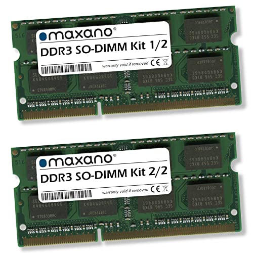 Maxano 16GB Kit 2X 8GB RAM Speicher DDR3 1600MHz SO-DIMM kompatibel mit Intel NUC NUC6CAYH, NUC6CAYS von Maxano
