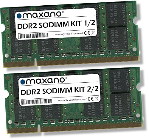 Maxano 4GB Kit (2x2GB) RAM kompatibel mit Acer Extensa 5220 DDR2 667MHz SODIMM Arbeitsspeicher von Maxano