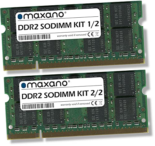 Maxano 4GB Kit (2x2GB) RAM kompatibel mit Dell Latitude D830 DDR2 800MHz SODIMM Arbeitsspeicher von Maxano