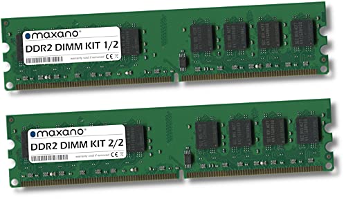 Maxano 4GB Kit (2x2GB) RAM kompatibel mit Dell OptiPlex 755 DDR2 800MHz DIMM Arbeitsspeicher von Maxano