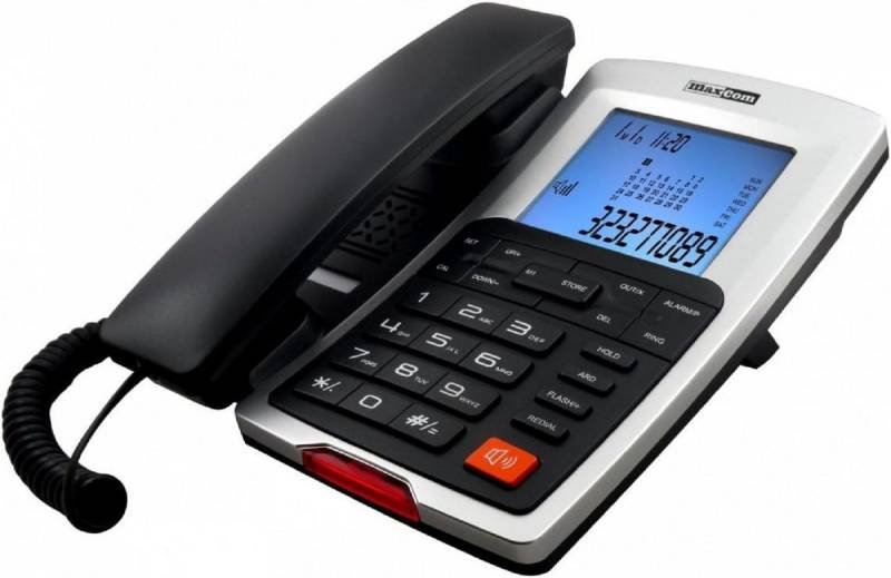 Maxcom KXT709 Telefon Analoges Telefon Anrufer-ID Schwarz, Weiß Festnetztelefon von Maxcom
