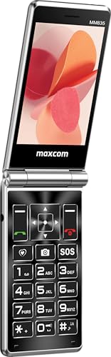 Flip Phone MM835 4G Handy mit 2 großen Displays 3,5 Zoll & 2,4 Zoll, Hörgerätekompatibilität (HAC), SOS-Taste, entsperrt & SIM-Frei, USB-C Flip Phone MM835 4G Handy mit 2 großen Displays 3,5 Zoll & 2,4 Zoll, Hörgerätekompatibilität (HAC), SOS-Taste, entsperrt & SIM-Frei, USB-C von Maxcom