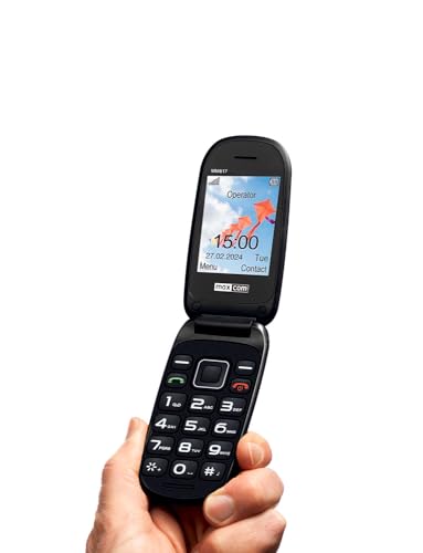 Maxcom Mm817 Negro Móvil Senior Tipo Concha 2.4'' Cámara Dual SIM SOS Radio Fm Ranura Microsd von Maxcom