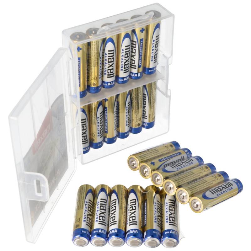 24er Marken Alkaline Batterie LR03 AAA im Sparpack Micro Batterien LR03 Batteriesparpack 1.5 Volt Batterie von Maxell