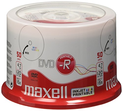 50 Maxell DVD-R 4,7 GB 16x print Cake 50 Maxell DVD-R 4,7 GB 16x print Cake von MAXELL