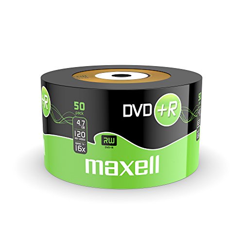 50 STK. Maxell DVD+R 4,7GB 16x in Shrink von Maxell