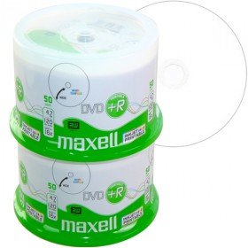 DVD+R 4,7 GB Maxell 16x Speed fullprintable in Cakebox 100 Stk von Maxell