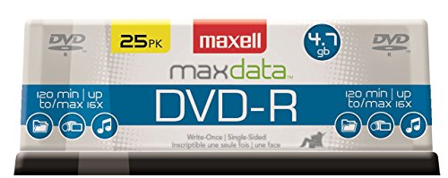 DVD-R Spindel, 4,7 GB, 25 Stück von Maxell