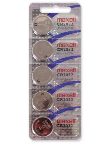 Hochwertige Knopfzelle Maxell CR2032 5er Blister, 3,0 Volt, Lithiumbatterie, Batterie Hochwertige Knopfzelle Maxell CR2032 5er Blister, 3,0 Volt, Lithiumbatterie, Batterie von Maxell