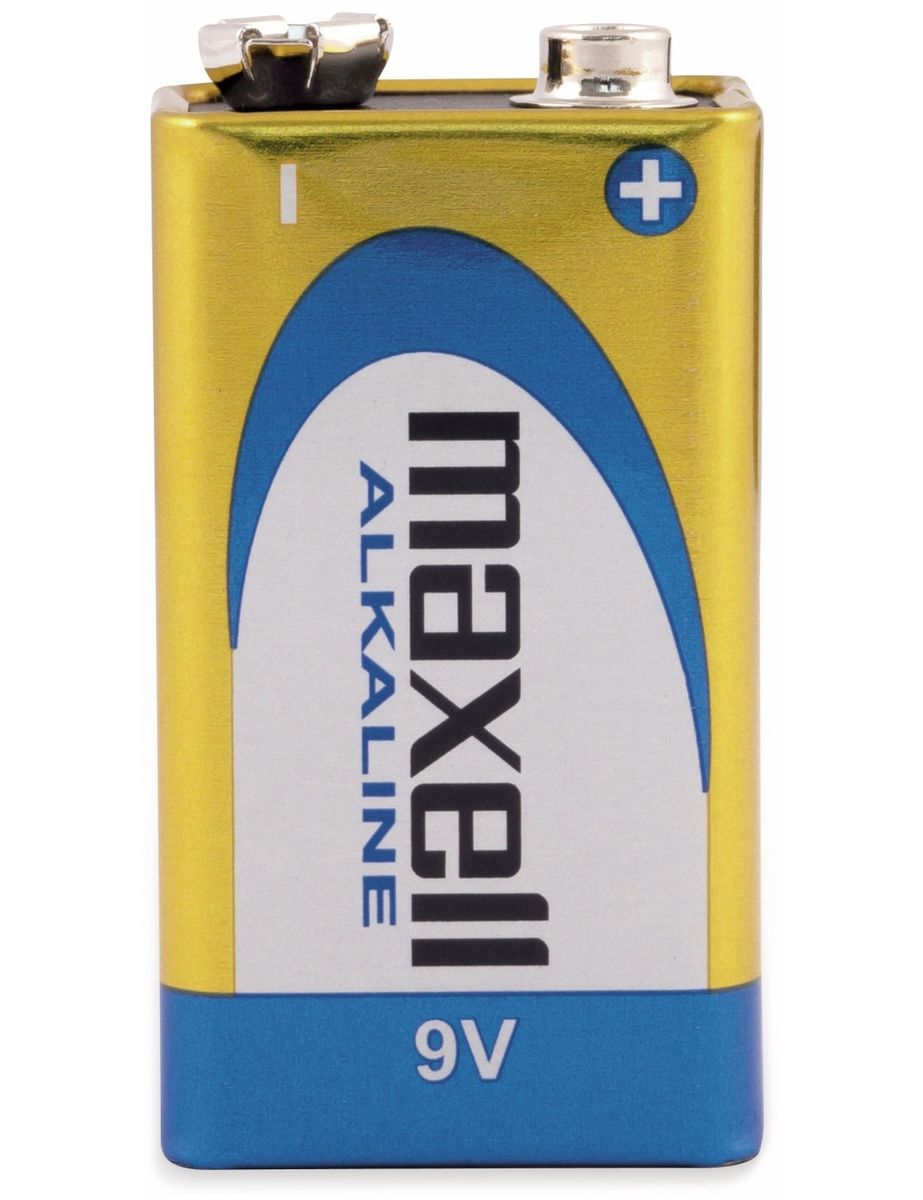 MAXELL 9V-Blockbatterie Alkaline, 6LR61, 1 Stück von Maxell