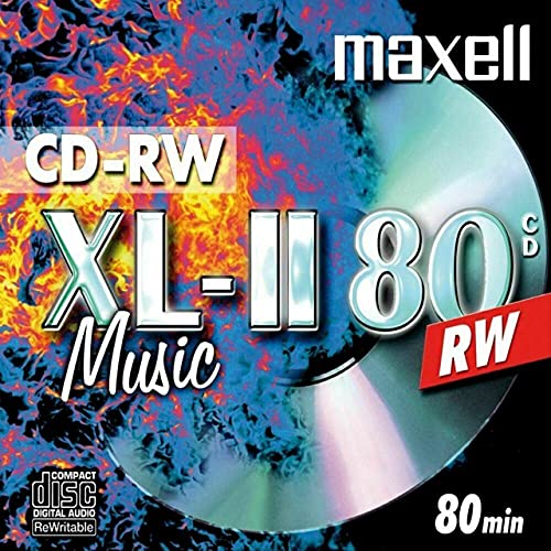 Maxell 624865 CD-RW 80 Rohlinge (speziel für Musik, 700MB, überschreibbar, 1er Jewelcase) von Maxell