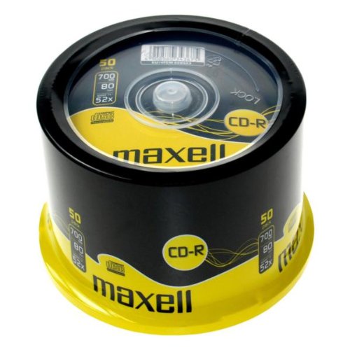 Maxell 628523.40.CN - 50PK 80Min 52X CD-R Spindle von Maxell