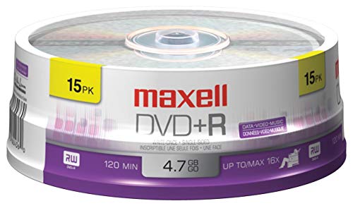 Maxell 639008 DVD- und R-Spindel, 4,7 GB, 15 Stück von Maxell