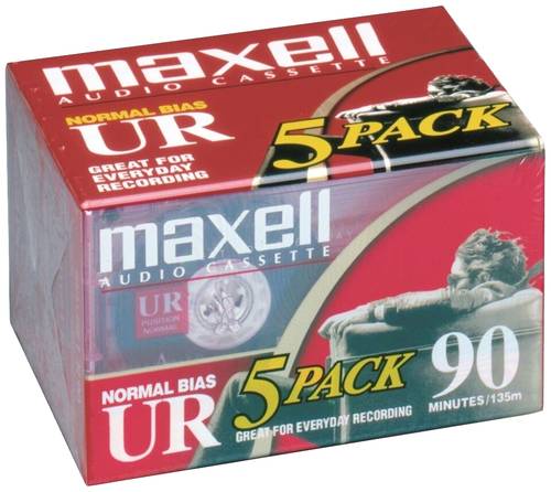 Maxell Audiokassette 90 min 5er Set von Maxell