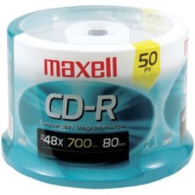 Maxell CD-R 80 CD-Rohling – RW vírgenes (CD-R, 700 MB, 52 x) von Maxell