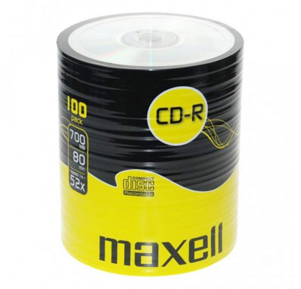 Maxell CD-Rohling CD-R 80 Min/700 MB Maxell 52x ECO-Pack 100 Stück von Maxell