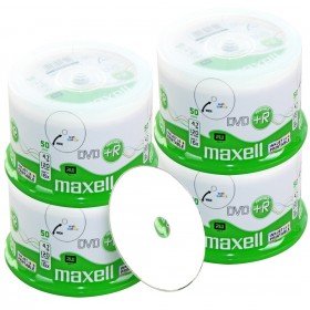 Maxell DVD+R 4.7 GB / 120 min, Full Printable, 200 Stück in Cakebox von Maxell