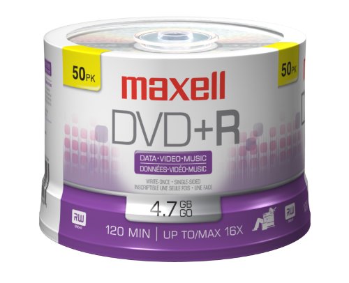 Maxell DVD + R, 4,7 GB, für den Einsatz, 16x/Spindel, 50/50 Stück von Maxell