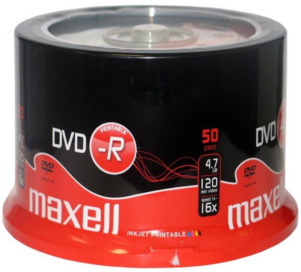 Maxell DVD-Rohling 50 Maxell Rohlinge DVD-R 4,7GB 16x Spindel Maxell DVD-Rohling 50 Maxell Rohlinge DVD-R 4,7GB 16x Spindel von Maxell