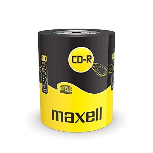 Maxell Eco-Pack CD-R Rohlinge (80Min, 700MB, 52x Speed, 100-er Pack) von Maxell
