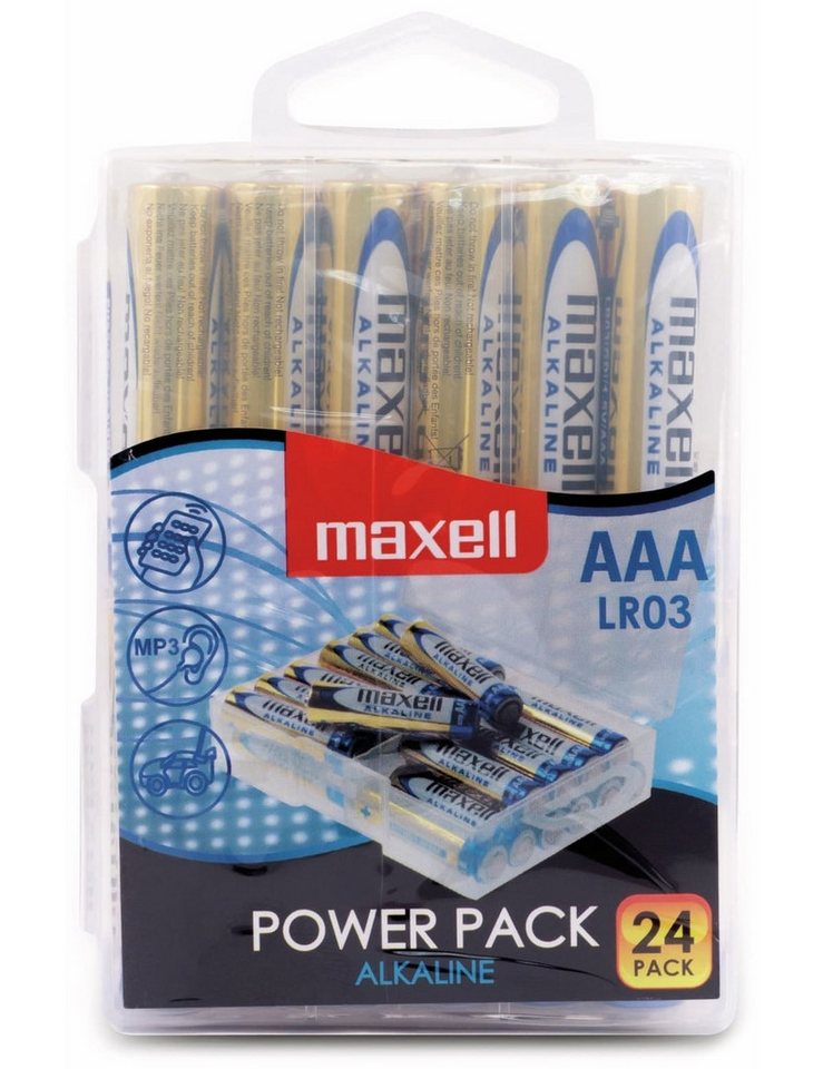 Maxell MAXELL Micro-Batterie Alkaline, AAA, LR03, 24 Batterie von Maxell