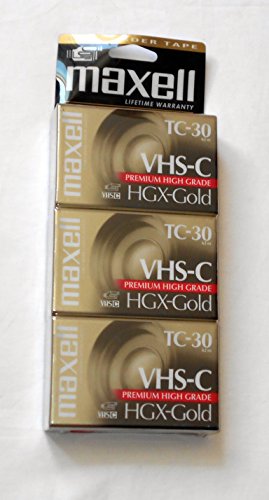 Maxell Vhs-C TC-30 HGX-Gold Camcorder Videocassette (3pk) von Maxell