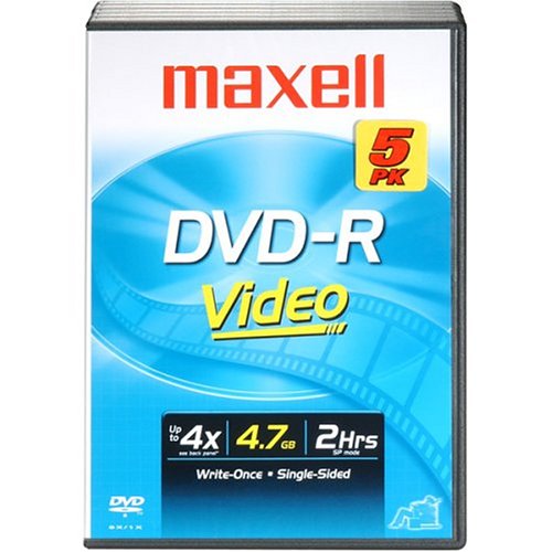 Maxell mxl-dvd-r/5 V Einmal beschreibbare DVD-R mit Bibliothek Fall von Maxell