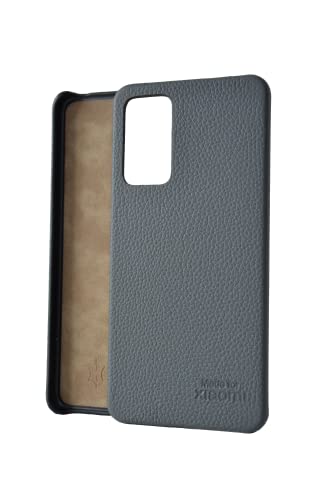 Made for Xiaomi Back Case, Echtleder Schutzhülle, Handyhülle für Redmi Note 11 Pro & 5G, Handgefertigt in Europa - Grau von Maxfield