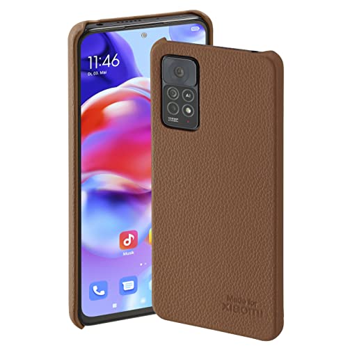 Made for Xiaomi Back Case, Echtleder Schutzhülle, Handyhülle für Redmi Note 11 Pro & Redmi Note 11 Pro 5G, Handgefertigt in Europa - Cognac von Maxfield