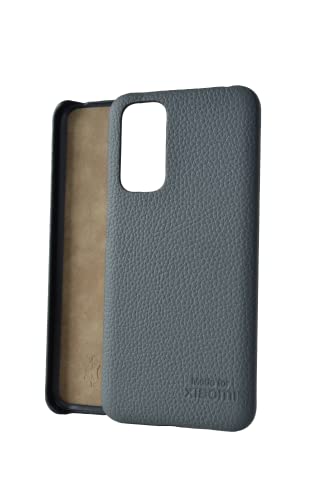 Made for Xiaomi Back Case, Echtleder Schutzhülle, Handyhülle für Redmi Note 11 & Redmi Note 11S, Handgefertigt in Europa - Grau von Maxfield