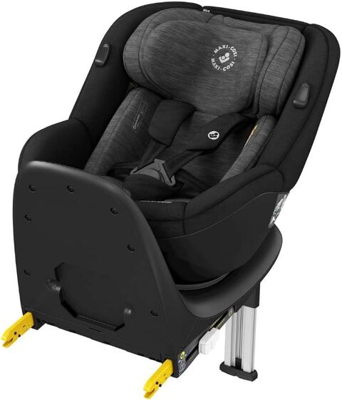 Maxi-Cosi Mica, 360 drehbarer i-Size Kindersitz inkl. ISOFIX Basis, Gruppe 0+/1 Autositz (bis ca. 105 cm / 18 kg) G-Cell Seitenschutz, nutzbar ab der Geburt bis ca. 4 Jahre, Authentic Black von Maxi-Cosi