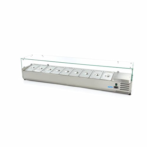 Maxima Gastro Aufsatzkühlvitrine - 200 cm - Passt 9 x 1/3 GN von Maxima