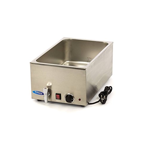 Maxima 09300004 Bain Marie mit Kran, Gummi Stahl, rostfrei Edelstahl von Maxima