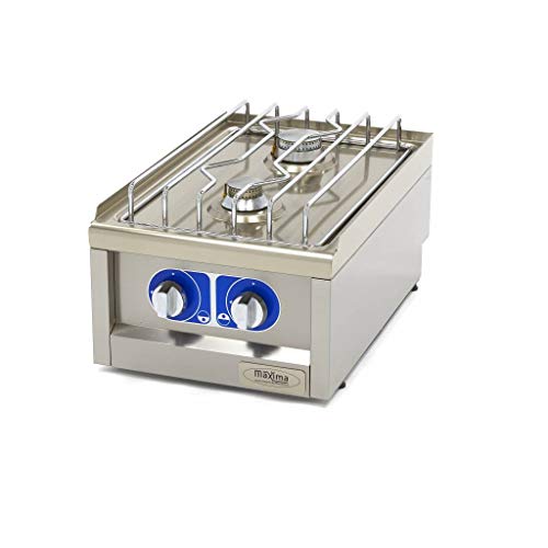 Maxima Gastro Kochfeld - 2 Brenner - Einzeleinheit - 60 cm Tief - Gas Maxima Gastro Kochfeld - 2 Brenner - Einzeleinheit - 60 cm Tief - Gas von Maxima