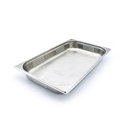 Maxima Gastro Gastronormbehälter - 1/1 GN - 6,5 cm Tief - Edelstahl - Perforiert von Maxima