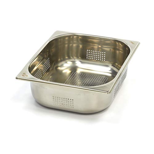 Maxima Gastro Gastronormbehälter - 1/2 GN - 10 cm Tief - Edelstahl - Perforiert von Maxima