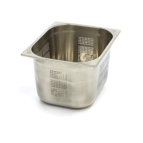 Maxima Gastro Gastronormbehälter - 1/2 GN - 20 cm Tief - Edelstahl - Perforiert von Maxima