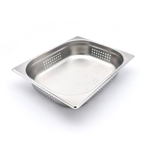 Maxima Gastro Gastronormbehälter - 1/2 GN - 6,5 cm Tief - Edelstahl - Perforiert von Maxima