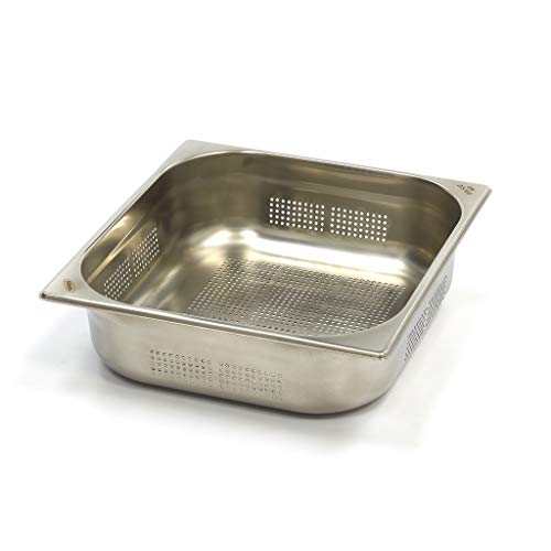 Maxima Gastro Gastronormbehälter - 2/3 GN - 10 cm Tief - Edelstahl - Perforiert von Maxima